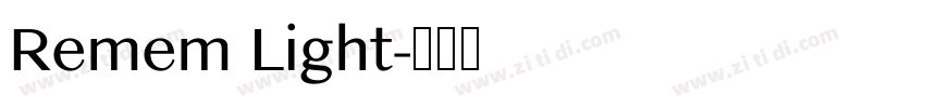 Remem Light字体转换